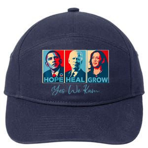 Hope Heal Grow Yes We Kam President Democrat Election 7-Panel Snapback Hat