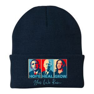 Hope Heal Grow Yes We Kam President Democrat Election Knit Cap Winter Beanie