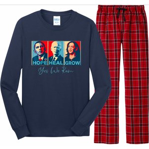 Hope Heal Grow Yes We Kam President Democrat Election Long Sleeve Pajama Set