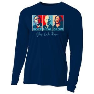 Hope Heal Grow Yes We Kam President Democrat Election Cooling Performance Long Sleeve Crew