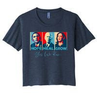 Hope Heal Grow Yes We Kam President Democrat Election Women's Crop Top Tee