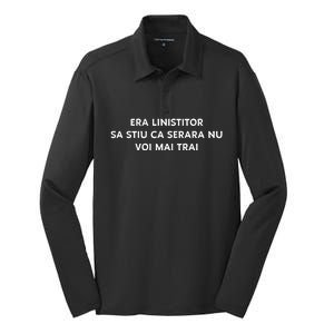 Hermann Hesse Gertrude Book Quote In Romanian Silk Touch Performance Long Sleeve Polo