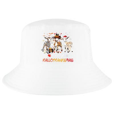 Happy Hallothanksmas Goats Cool Comfort Performance Bucket Hat