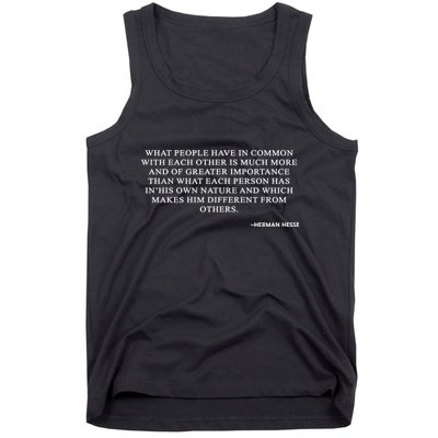 Hermann Hesse Gertrude Book Quote What People Have In Common Tank Top