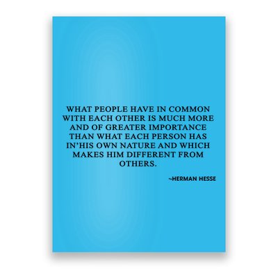Hermann Hesse Gertrude Book Quote What People Have In Common Poster