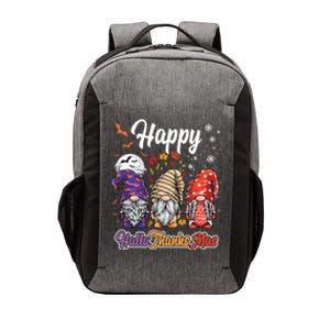 Happy Hallothanksmas Gnomes Halloween Thanksgiving Christmas Funny Gift Vector Backpack