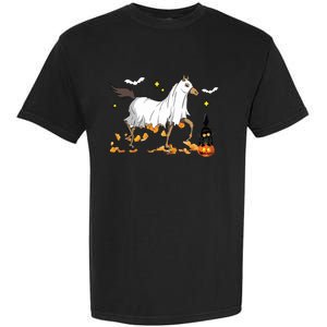 Halloween Horse Ghost Cowboy Western Halloween Garment-Dyed Heavyweight T-Shirt