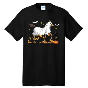 Halloween Horse Ghost Cowboy Western Halloween Tall T-Shirt