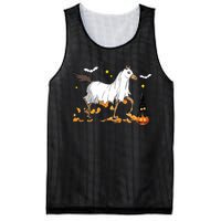 Halloween Horse Ghost Cowboy Western Halloween Mesh Reversible Basketball Jersey Tank