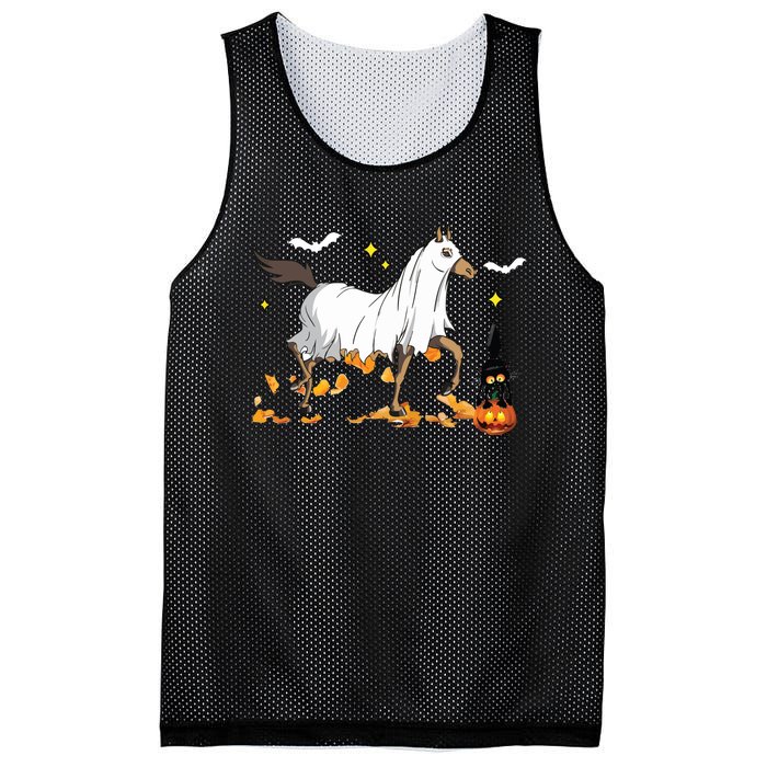 Halloween Horse Ghost Cowboy Western Halloween Mesh Reversible Basketball Jersey Tank