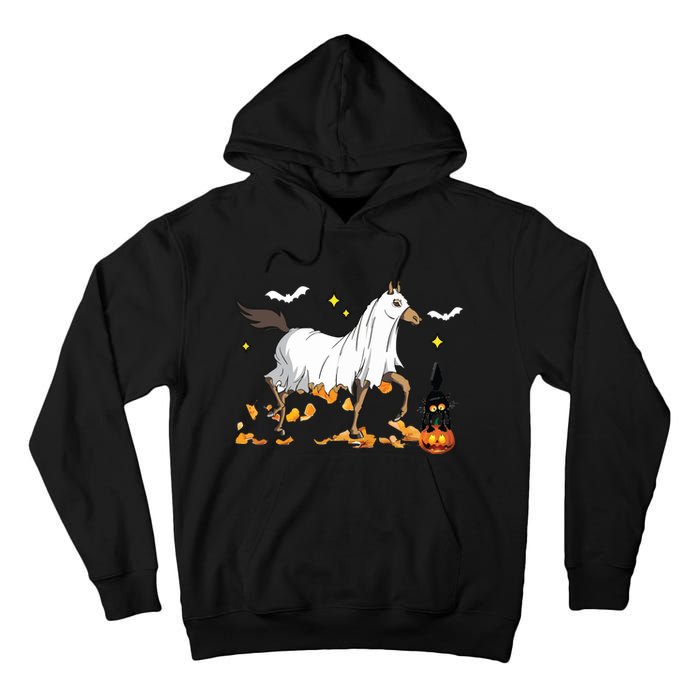 Halloween Horse Ghost Cowboy Western Halloween Tall Hoodie