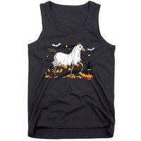 Halloween Horse Ghost Cowboy Western Halloween Tank Top