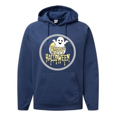 Happy Halloween Ghost Cute And Spooky Performance Fleece Hoodie