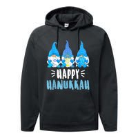 Happy Hanukkah Gnomes Jewish Gnome Lover Chanukah Performance Fleece Hoodie