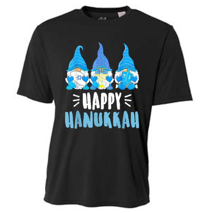 Happy Hanukkah Gnomes Jewish Gnome Lover Chanukah Cooling Performance Crew T-Shirt