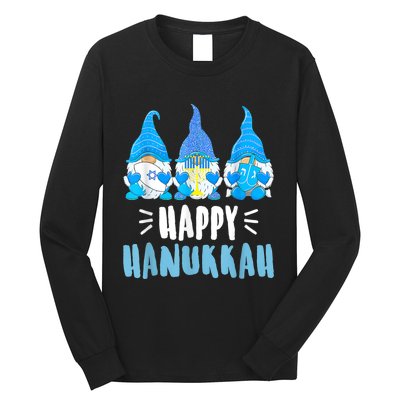 Happy Hanukkah Gnomes Jewish Gnome Lover Chanukah Long Sleeve Shirt