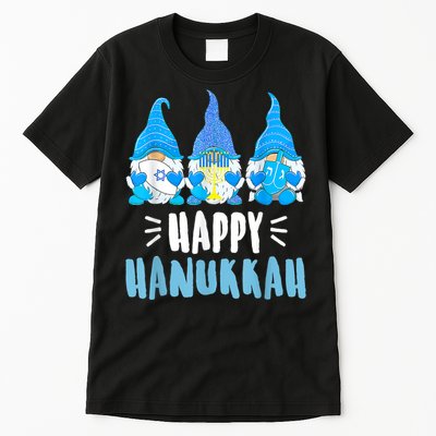 Happy Hanukkah Gnomes Jewish Gnome Lover Chanukah Tall T-Shirt