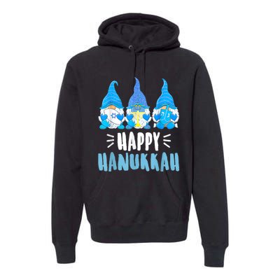 Happy Hanukkah Gnomes Jewish Gnome Lover Chanukah Premium Hoodie