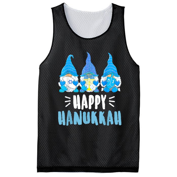 Happy Hanukkah Gnomes Jewish Gnome Lover Chanukah Mesh Reversible Basketball Jersey Tank