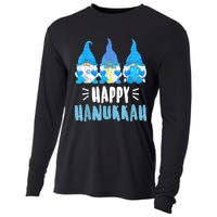 Happy Hanukkah Gnomes Jewish Gnome Lover Chanukah Cooling Performance Long Sleeve Crew