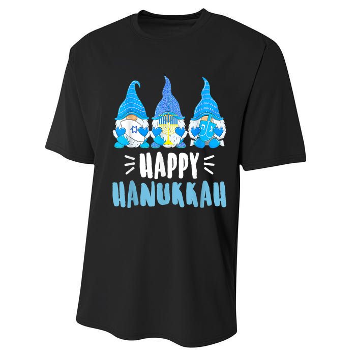 Happy Hanukkah Gnomes Jewish Gnome Lover Chanukah Performance Sprint T-Shirt