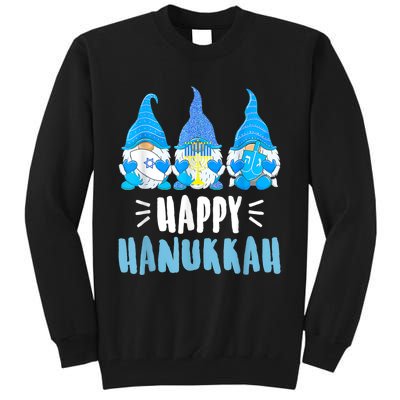 Happy Hanukkah Gnomes Jewish Gnome Lover Chanukah Tall Sweatshirt