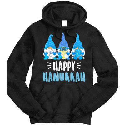 Happy Hanukkah Gnomes Jewish Gnome Lover Chanukah Tie Dye Hoodie