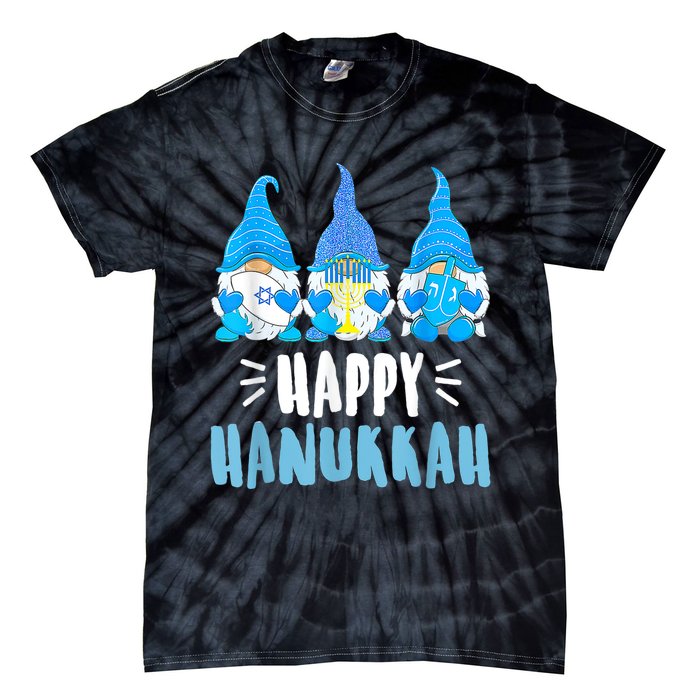 Happy Hanukkah Gnomes Jewish Gnome Lover Chanukah Tie-Dye T-Shirt