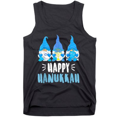 Happy Hanukkah Gnomes Jewish Gnome Lover Chanukah Tank Top