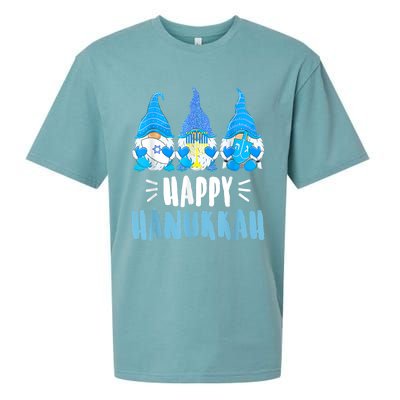 Happy Hanukkah Gnomes Jewish Gnome Lover Chanukah Sueded Cloud Jersey T-Shirt