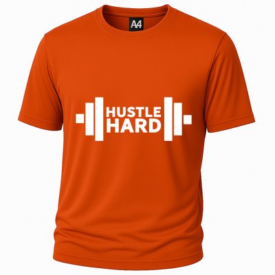 Hustle Hard Gym Rat Workout Gains Heavy Lifting Muscle Build Gift Cooling Performance Crew T-Shirt