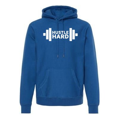 Hustle Hard Gym Rat Workout Gains Heavy Lifting Muscle Build Gift Premium Hoodie