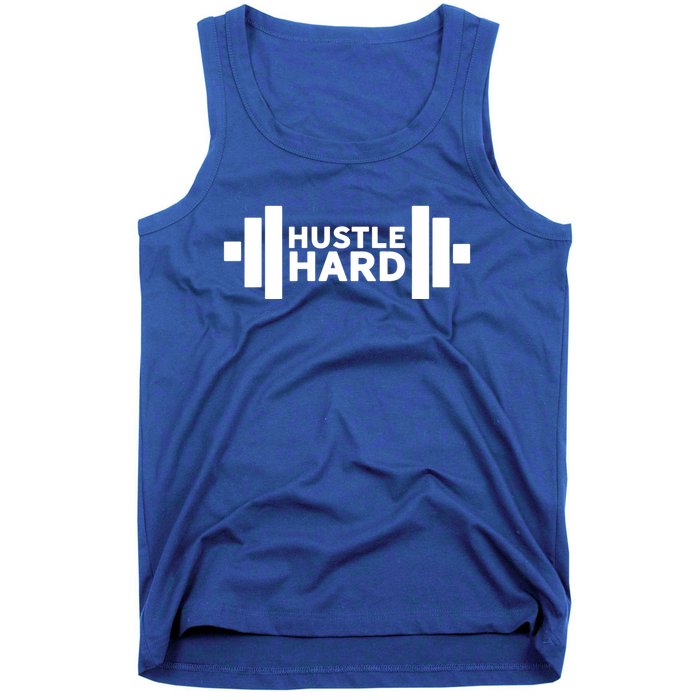 Hustle Hard Gym Rat Workout Gains Heavy Lifting Muscle Build Gift Tank Top