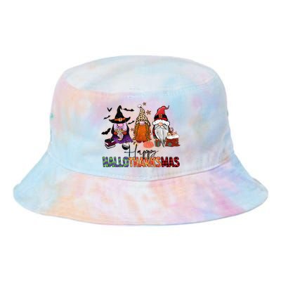 Happy Hallothanksmas Gnomes Plaid Leopard Christmas Gnome Tie Dye Newport Bucket Hat