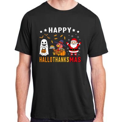 Happy Hallothanksmas Ghost Turkey Pumpkin Adult ChromaSoft Performance T-Shirt