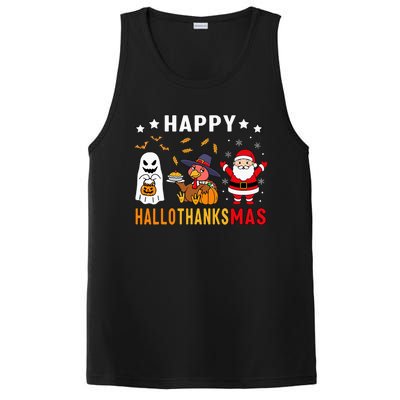 Happy Hallothanksmas Ghost Turkey Pumpkin PosiCharge Competitor Tank