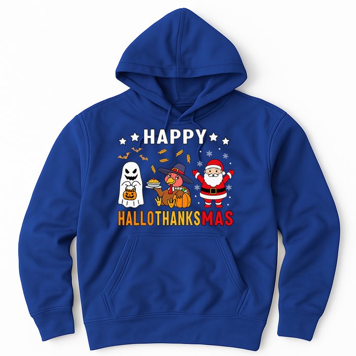 Happy Hallothanksmas Ghost Turkey Pumpkin Hoodie