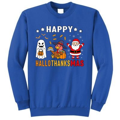 Happy Hallothanksmas Ghost Turkey Pumpkin Tall Sweatshirt