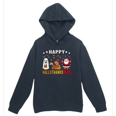 Happy Hallothanksmas Ghost Turkey Pumpkin Urban Pullover Hoodie