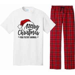 Hilarious Holiday Greetings Merry Christmas You Filthy Animals Pajama Set