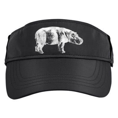Hippopotamus Hippo Gift Adult Drive Performance Visor