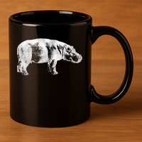 Hippopotamus Hippo Gift 11oz C Handle Ceramic Mug