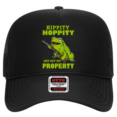 Hippity Hoppity Get Off My Property Frog Warning Keep Out Stay Out Funny Trucker Hat