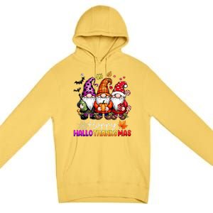 Happy Hallothanksmas Gnomes Lover Halloween Merry Christmas Premium Pullover Hoodie