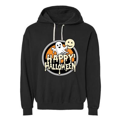Happy Halloween Ghost Cute And Spooky Garment-Dyed Fleece Hoodie