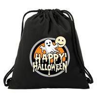 Happy Halloween Ghost Cute And Spooky Drawstring Bag
