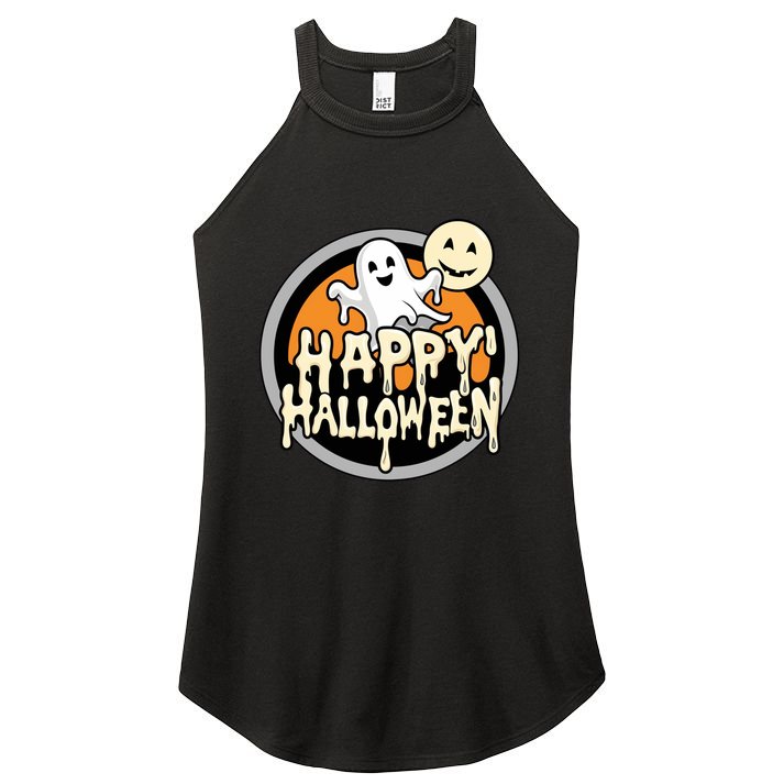 Happy Halloween Ghost Cute And Spooky Women's Perfect Tri Rocker Tank