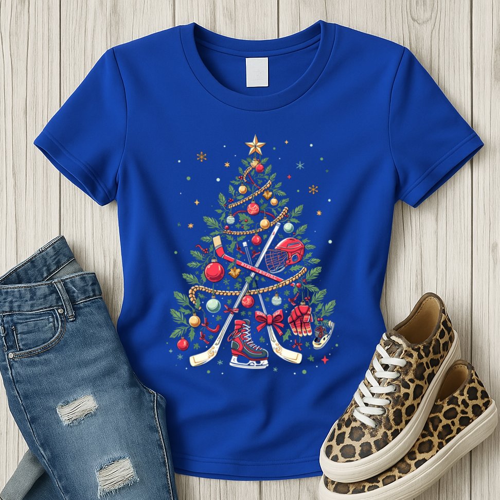 Holiday Hockey Gift Womens T-Shirt