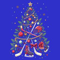 Holiday Hockey Gift Womens T-Shirt