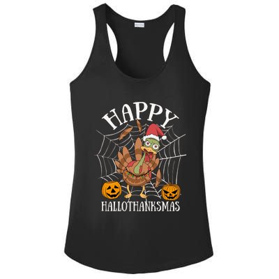 Happy Hallothanksmas Gift Ladies PosiCharge Competitor Racerback Tank